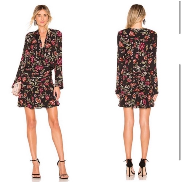 A.L.C $595 Floral Ruched Dress - Picture 5 of 13